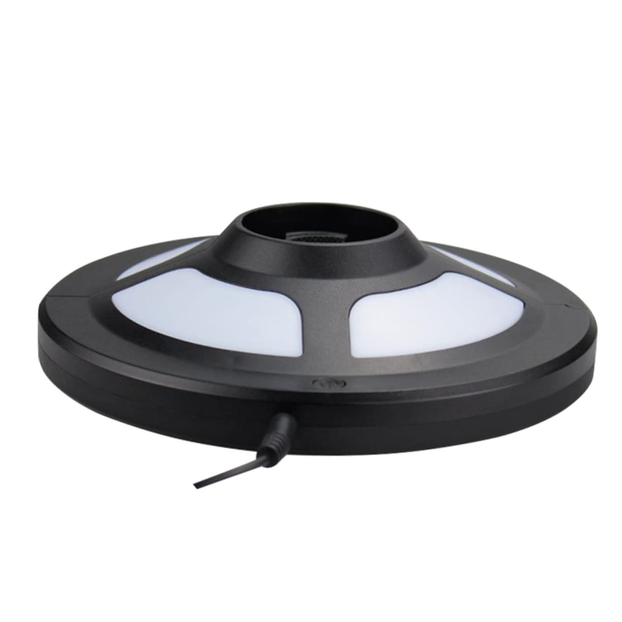 WOONEKY Lampada da Campeggio Multifunzionale per Ombrellone Nero in Abs, Luce LED per Attività Notturne Sicure e Luci da Esterno per Campeggio e Casa