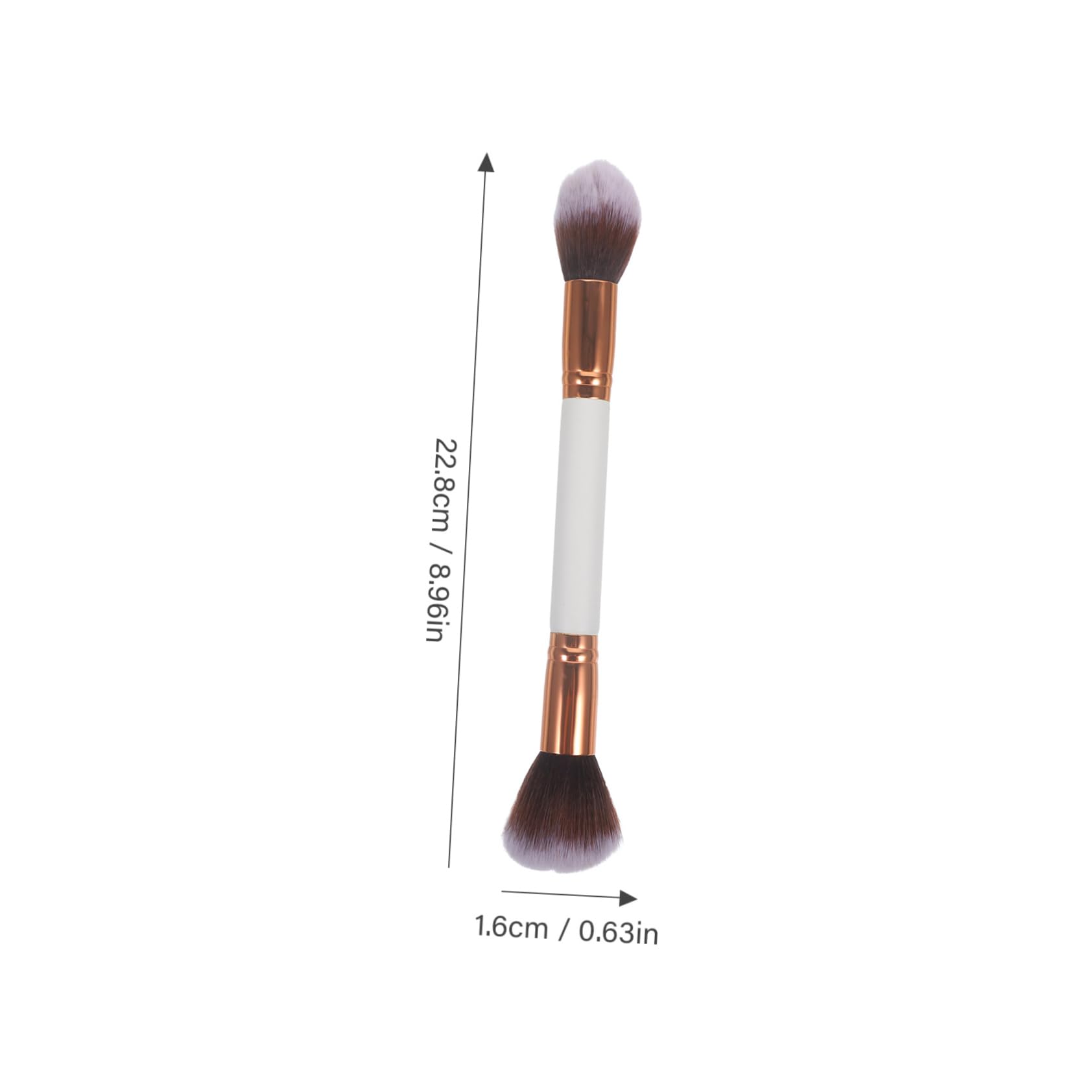 Healeved Set Di 3 Pennelli Per Il Trucco 6 Pezzi Con Manico in Legno A Doppia Estremità E Setole in Nylon Per Cosmetici Da Donna Per Il Trucco Quotidiano