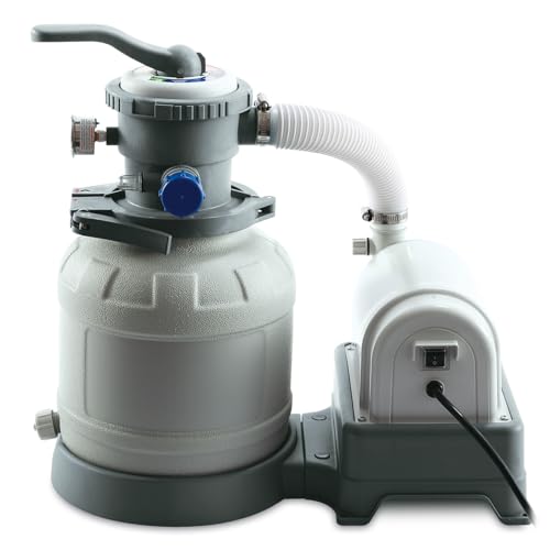 Provence Outillage Sandfilter 4,2 m3/h für Poolbesitzer im Sommer Efficient Filterung Großes Anlagenvolumen