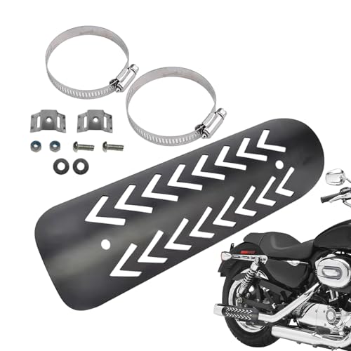 Protector Térmico Para Escape | Cubierta Protectora Para Moto,Cubierta Protectora Impermeable Antiquemaduras Para Desplazamientos y Excursiones Largas