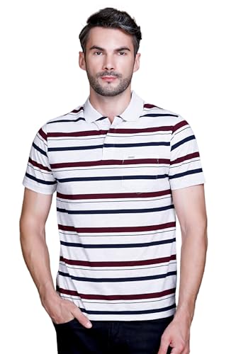 Image of GODFREY Men Cotton Regular Fit Polo Neck t Shirt Half Sleeve Size - Extra Large (XL / 42), Brown