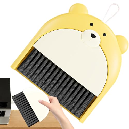 minii-Kehrschaufel- und Bürstenset – Kleines Kehrschaufel- und Bürstenset, minii-Handbesen-Kehrschaufel | Bürobesen-Kehrschaufel-Set mit Cartoon-Bär-Muster – Bild 6