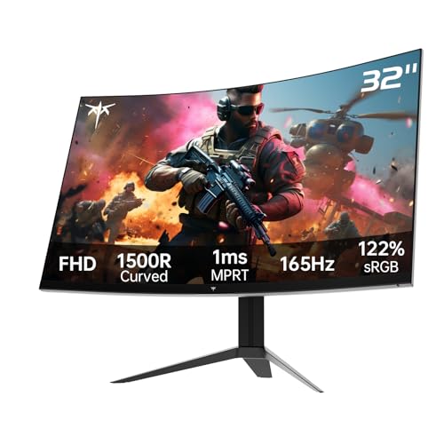 undefined KTC 32 Inch FHD 1080p Curved Gaming Monitor - VA 1500R Curved Monitor, 165Hz 1ms MPRT, FreeSync & G-Sync, 122% sRGB, DP/HDMI, VESA, HDR10 for Gaming Home Office Business PC Monitor の商品画像 8