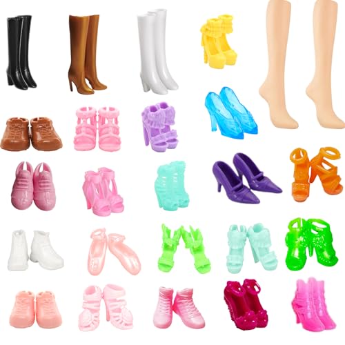 1/6 Replacement Different Assorted Colors Fashion High Heel Shoes Doll Boots Flat Ballet Sport Shoe Set For 11.5 Inch Girl Gift