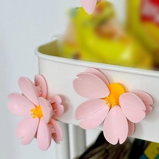 Image of Fridge Magnets Marble Texture Crystal Refrigerator Glass Magnet Decorative Fridge Strong Small Cute Colorful Magnet for Kitchen Office Whiteboards Cabinets Photos Party (Flower Design)
