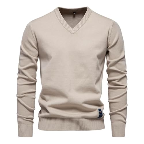 V Neck Warm Sweater Mens Autumn Winter Wool Pullover Fashion Casual Comfortable Streetwear4