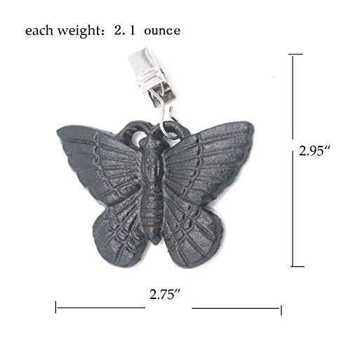 Funerom Vintage Butterfly Tablecloth Weights With Metal Table Clip Clamps For Outdoor Garden Party Picnic Table Covers Black（4 Pcs） #TOP2