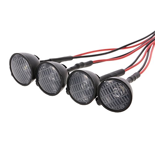 OWSOO 4 pcs RC Car Multi-Função Rodada Luz LED com Abajur para 1/10 RC Crawler Carro REDCAT Axial SC