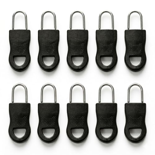 Image of Erza Premium Zipper Lock Clips Detachable Zipper Pull Replacement with Secure Hook Lock, Durable Anti-Theft Zipper Pulls for Backpacks, Luggage, Jackets, and Travel Bags Pack of 10