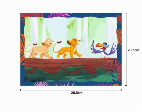 Trefl - Puzzle de 35 à 70 pièces, 4 en 1: Le Courageux Roi Lion, 4+ | Lot de 4 puzzles, différents niveaux de difficulté, développement de la concentration et de l'observation, haute qualité,