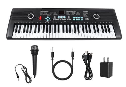 61 Key Keyboard Piano with Built-in Speaker and Microphone, Porta...