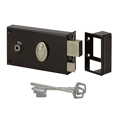 METALUX série 730 - serrure en applique Sécurité à 4 gorges Horizontale Main droite 1 point à fouillot de 6mm Coffre 140x80mm avec 2 clés Cover