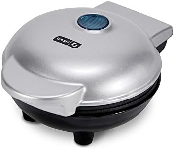 Dash Mini Maker Portable Grill Machine + Panini Press for Gourmet Burgers, Sandwiches, Chicken + Other On the Go Breakfast, Lunch, or Snacks with Recipe Guide - Silver