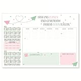 Schreibtischunterlage Papier DIN A2 Papierunterlage Papierflieger 59,4 x 42 cm 25 Blatt je Blockunterlage mit Kalender am Fuß geleimt