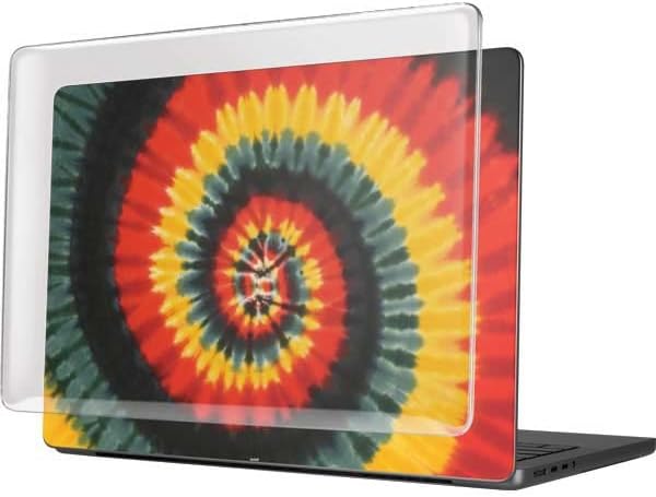 Skinit Case + Skin Compatible with MacBook Pro 14in (2021) - Liquid Blue Tie Dye - Rasta Spiral Design