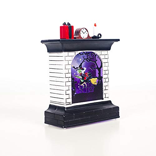 dgrg Led Halloween Lights Decorative Creative Fireplace Atmosphere Layout Props Witch.