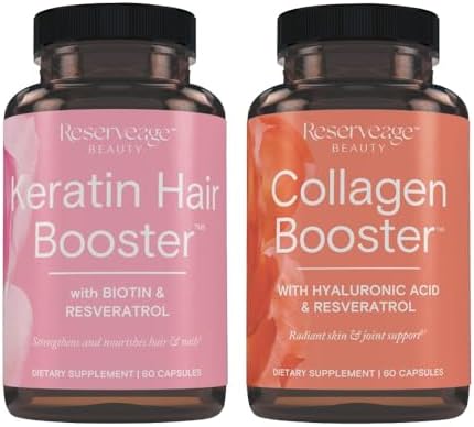 Reserveage Ultra Collagen Booster & Keratin Hair Booster - Featur...