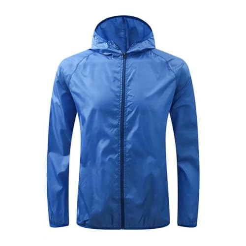 Vêtement de protection solaire coupe-vent solide imperméable bleu L