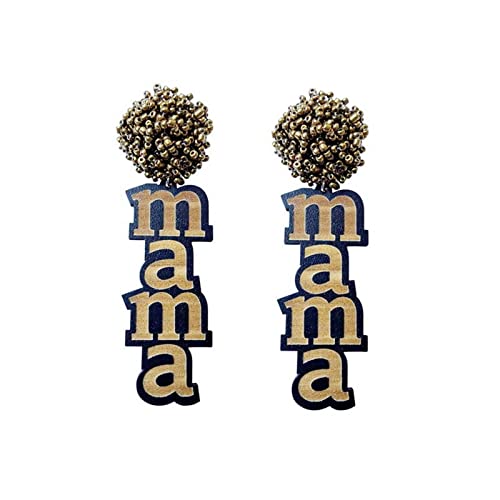 Mother's Day Long Mama Letter Beaded Dangle Earrings Colorful Mom Mama Resin Acrylic Earrings For Women Girls Jewelry(B) #TOP12