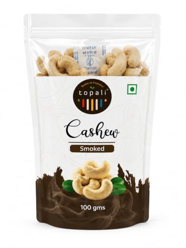 Image of topali Smoky Cashew, Roasted and Seasoned Cashews, Smoky Flavour, 100g