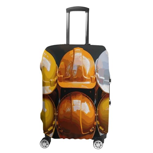 Housse de valise pour les voyages en avion protection anti-poussiere motif casque chantier