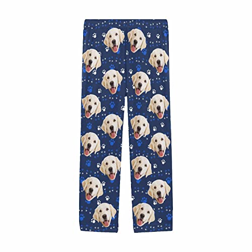 MyPupSocks Custom Face Purple Men's Pajamas Pants Cute Paws Soft Photo Bottoms Pants S-2XL3