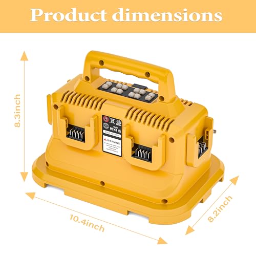 Image of Upgraded 6-Ports Rapid Battery Charger Station for Dewalt 20V /60V Charger