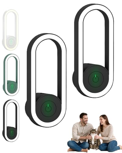 2026 Upgraded Ultrasonic Home Guardian, Plug-in Indoor Cat Environment Manager, 360° Comfort Shield, Non-Disruptive Ultrasonic System for Multi-Room Home (Black,2pcs)