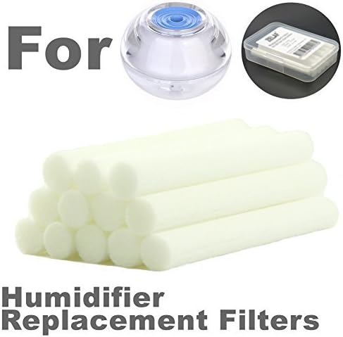 ZELAF [SGS Cert. 12 Pack 2.38 x 0.31inch Replacement Sponge Filters Wick, Cotton Filter Sticks for Mini Portable Personal USB Humidifier & Personal USB Diffuser and More