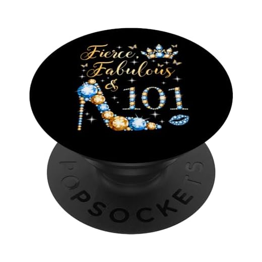 Fiesta de 101 cumpleaños de mujer feroz fabulosa y de 101 años PopSockets PopGrip Intercambiable