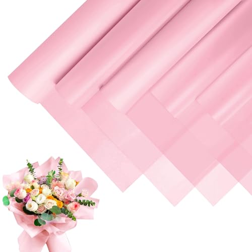 JOYIT 20 Sheets Korean Paper for Bouquets, Pink Korean Wrapping Paper