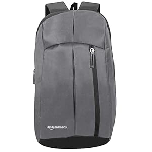 AmazonBasics – Mini Backpack for Outdoor Use (12 l) (Metallic Grey)