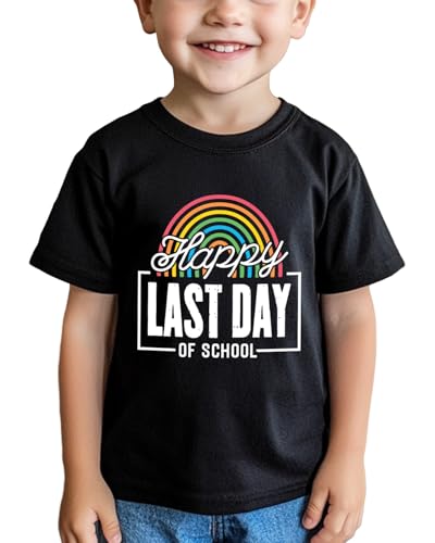 DOGCOME Boys Last Day of School Shirt for Girls Kids Summer T-Shirts Toddler Tops Tee Short Sleeve 3-8T