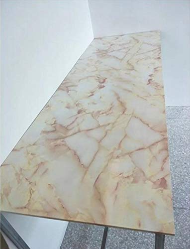Mullsan 24''X118'' Marble Paper Granite Beige Wallpaper Peel And Stick For Countertop Cabinet Furniture Renovated Thick Waterproof Pvc (Jade) #TOP3