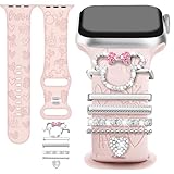 Ya en manzanajugosa.com: JR.DM Dijes de correa de reloj (con correa) compatibles con Apple Watch Band de 38 mm, 40 mm, 41 mm, correa de silicona de dibujos animados y bonitos dijes decorativos para Apple Watch Series 9, 8, 7,