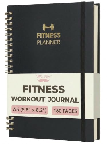 Mr. Pen- Fitness Workout Journal for Women & Men, 5.8" x 8.2", 160 Pages