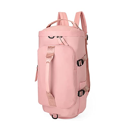 Bolsa de deporte ligera plegable unisex para fin de semana, viajes, bolsa de fitness, bolsa de lona para mujer, equipaje de trabajo, bolsa con ruedas (rosa, talla única) Bolsa de deporte ligera plegable unisex para fin de semana, viajes, bolsa de fitness, bolsa de lona para mujer, equipaje de trabajo, bolsa con ruedas (rosa, talla única)
