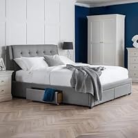 Julian Bowen Fullerton 4 Drawer Bed, Grey, Double