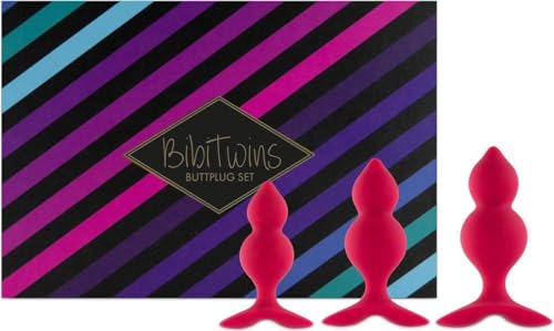 Double Butt Plug Set FeelzToys Bibi noir en silicone souple