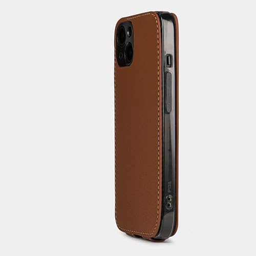 Miniatura 3 de Marcel Robert - Funda de piel auténtica para iPhone 13 - Modelo patentado - Fabricado en Francia - Caramelo