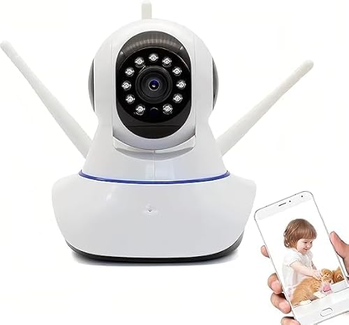 Câmera Babá Eletrônica 1080p Full HD Wifi 360 Ip Visão Noturna Microfone Áudio Segurança