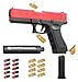 SXhyf Bullet Shell Soft Bullet Jouet Pistolet, Pistolet à balles en Caoutchouc, Pistolet à balles en Caoutchouc, 1: 1 Pistolet à Pistolet de Jouet réaliste (Color : Black)