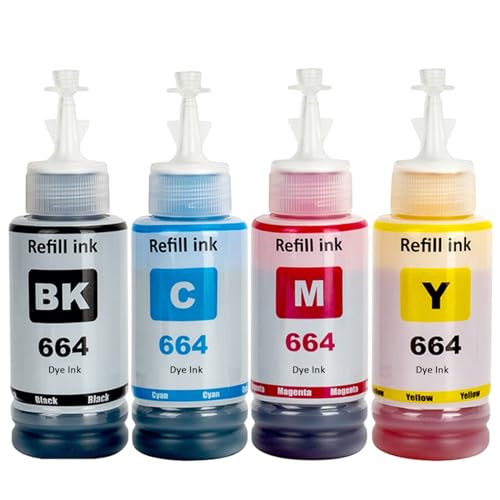 LAIPENG T664 Ink Refill Bottles Compatible for ET-2500 ET-2550 Printer