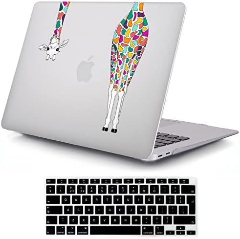MOKASE Compatible with MacBook Air 13 inch Case 2021 2020 M1 A2337 A2179 A1932 with Touch ID, Hard Shell Leather Case & Keyboard Cover for New Air 13 inch with Touch ID 2018-2021, Black Leather
