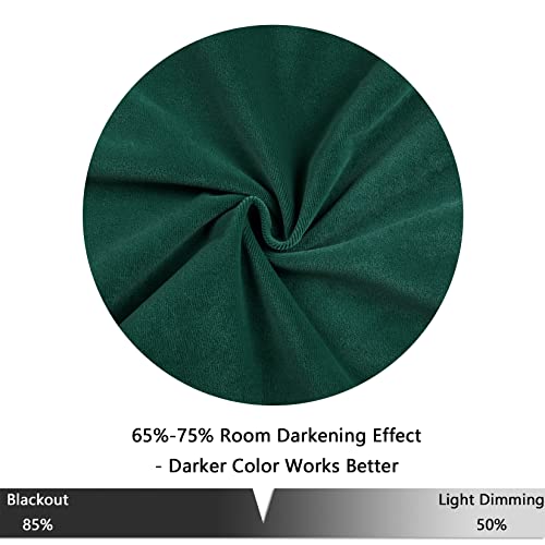 Caromio Boho Tassels Soft Luxury Room Darkening Velvet Window Valance Curtains For Bedroom Living Room, Green, 52 X 15 Inch #TOP4