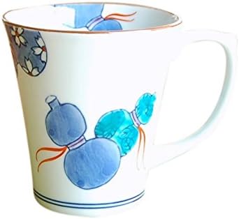 Amazon Co Jp マグカップ コーヒーカップ おしゃれ 有田焼 鍋島六瓢 青 ホーム キッチン