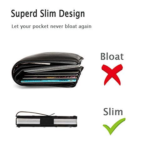 Metal Wallets For Men With Money Clip - Slim Minimalist Aluminum Wallet Credit Card Holder Rfid Blocking (Cd Raised Grain, Black 2) #TOP7