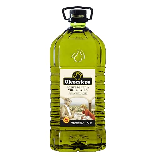 Oleoestepa - Aceite de Oliva Virgen Extra 5L – DOP Estepa – Extracción en Frío – Variedades de la Comarca– Producción Sostenible –Frituras, Guisos, Sopas Frías y Escabeches.