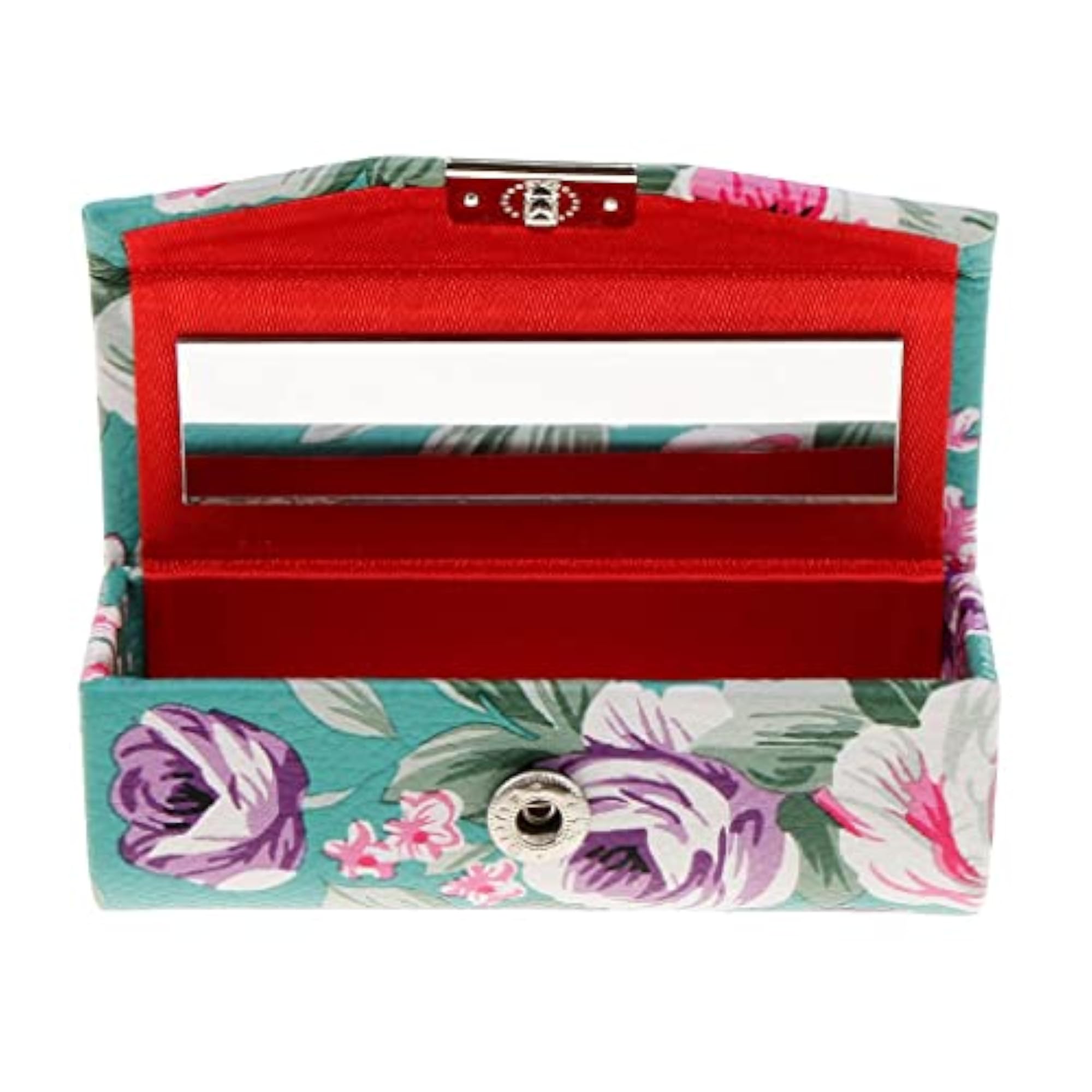 Leather Jewelry Makeup Lipstick Holder Case with Mirror