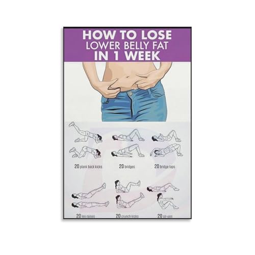 Yoga for Weight Loss Wall Chart 30-Day Belly Fat Burn